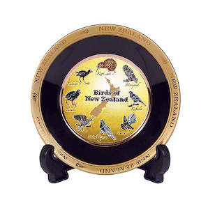 Small NZ Birds Plate with Stand