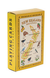 Foil Playing Cards - NZ Map With Birds