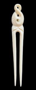 Heru Twist Bone Carving - Comb Hair Piece #3