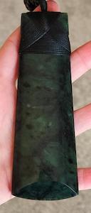 NZ Greenstone Large Toki Pendant - 120mm #94c