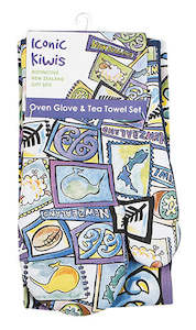 Oven Glove and Tea Towel Set. - NZ Icons