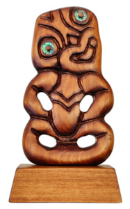 Tiki or Hei-Tiki 942 Wood Carving On Stand