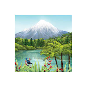 Mt Taranaki 3D Ceramic Tile Wall Hanging