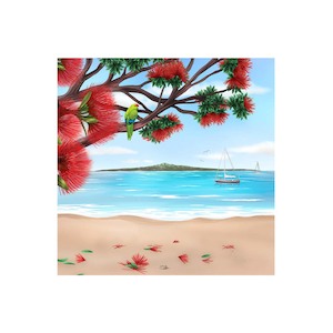 Pohutukawa 3D Ceramic Tile Wall Hanging