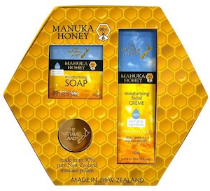 The Natural Land -  Manuka Honey 3pc Hexagon Gift Box