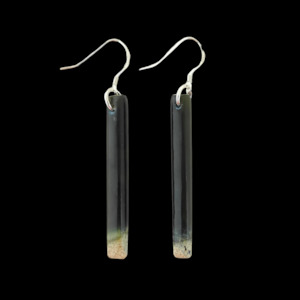 NZ Greenstone Earrings 44mm #AS124