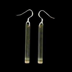 NZ Greenstone Earrings 50mm #AS121