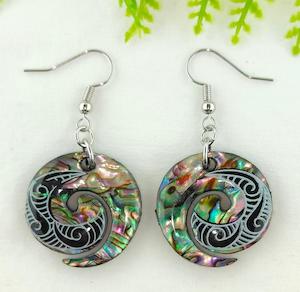 Paua Koru Design Earrings #16