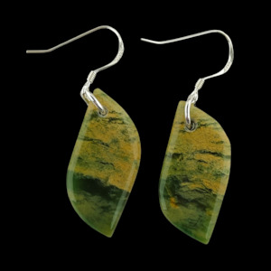 NZ Greenstone Earrings 29mm #AS103