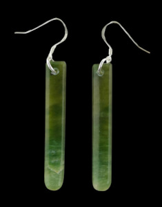 NZ Greenstone Earrings 47mm #AS103