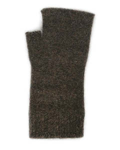 Lothlorian Possum & Merino Plain Fingerless Mitten, Brown Marl