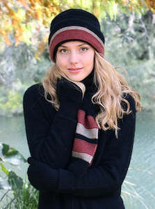 Lothlorian Possum & Merino Taupo Hat and/or Scarf - Dusk