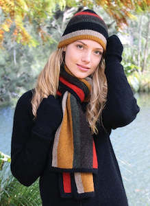 Lothlorian Possum & Merino Unisex Tempo Beanie and/or Scarf - Gold