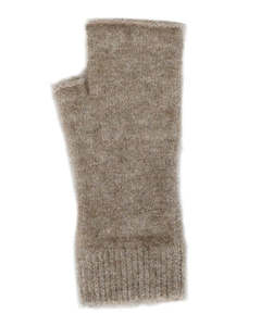 Lothlorian Possum & Merino Plain Fingerless Mitten, Natural