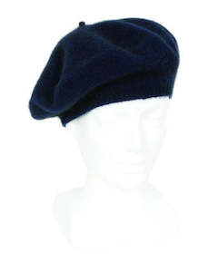 Lothlorian Possum & Merino Unisex Beret, Midnight Navy