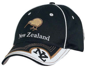 Adults NZ Gold Kiwi Cap Embroidery