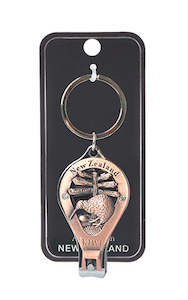 Nail Clippers Copper Keyring - Kiwi And Signpost