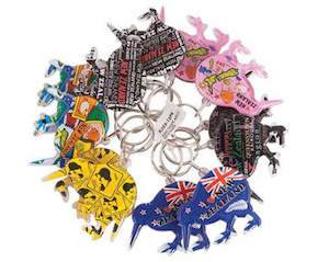 12 Pack Kiwi Keyrings