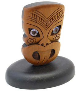 Carved Kauri Wheku - Standing 65mm high