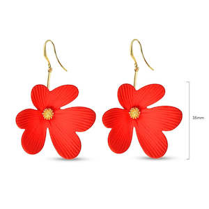 Coated flower earrings