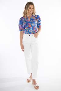 Womenswear: Cobalt Floral Top