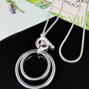 Womenswear: Double Circle Necklace