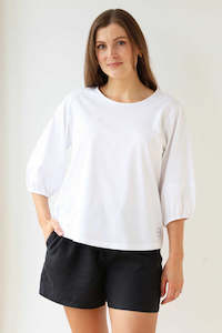 Womenswear: White on Black Puffy Sleeve