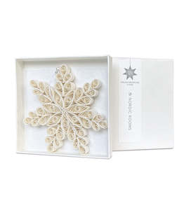 Quilling Snowflake Paper Ornament Off-White 15cm