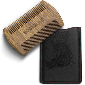 Bossman Beard & Moustache Comb in Leather Pouch