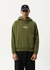 Enjoyment Recycled Pull On Hoodie -Military Last One