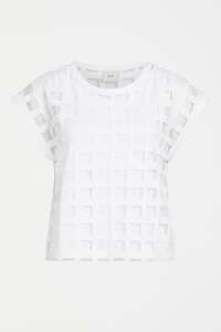 Elk Grid Burnout Top - White - Last One