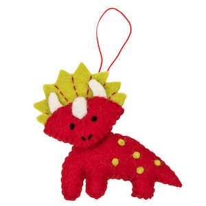 Gift: Hanging Christmas Decorations: Triceratops Red