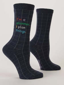 Womens Crew Socks - I'm A Planner