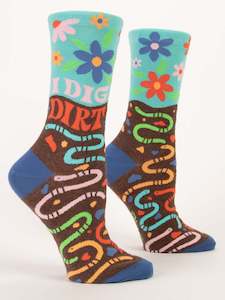 Womens Crew Socks - I Dig Dirt