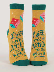 Womens Ankle Socks - Luck Aint Nothin