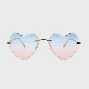 Two Hearts Sunglasses - Sky