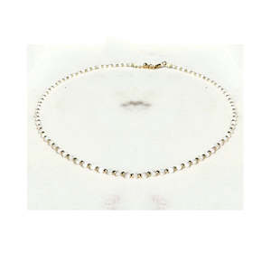 Moonstone Beaded Necklace - Gold