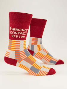 Gift: Mens Crew Socks - Emergency Contact