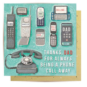 Dad Phones Card