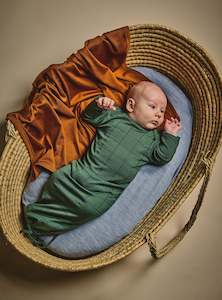 Merino Swaddle Blanket - Rust Elements