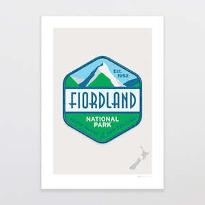 National Park Patch Print - Fiordland