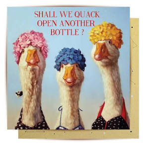 Gift: Quack Open A Bottle Card