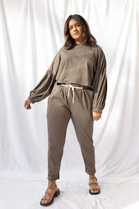 Gift: ReCreate Ted Top - Taupe Was $129 Now