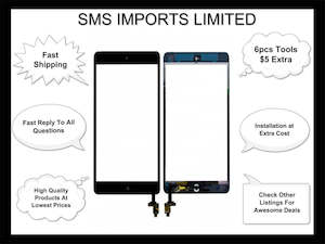 Touch Screen Ipad Mini 1 / 2 with IC, home button & Tape Black