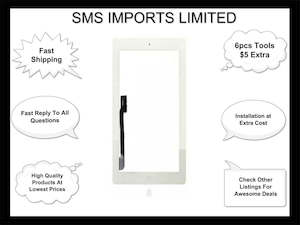 Touch Screen For Ipad 3 / 4 with Home Button & Tape White