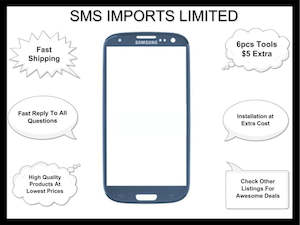 Replacement Glass Samsung Galaxy S3 i9300 I9305 Blue