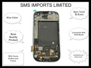 Replacement Lcd Screen With Frame for Samsung Galaxy S3 i9300 Blue