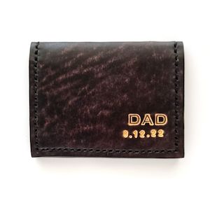 Anniversary Cross Card Wallet - Hand Finished - Embossed Initials & Date