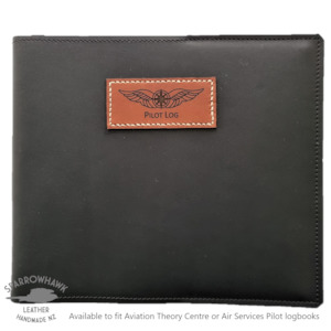 CASA (Australia) Pilot Logbook Cover (ATC or AirServices) - Black Aniline Leathe…