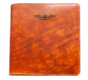 CASA (Australia) Pilot Logbook Cover - 1 colour, laser engraved wings & name